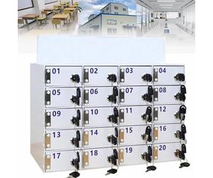 DFGHNBVC Phone Storage Locker Wall-Mounted with Lock Keys Portable Phone Storage Box 20/25/30/40/50/60 Slots Compact Cell Phone Locker for Home Office