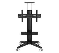 DFGHNBVC Support TV Mobile sur roulettes, Chariot TV Roulant, Support TV Mobile avec roulettes, Support TV Universel pour Écrans Plasma, LED, LCD, OLED Et Incurvés De 32/40/55/60/65/70 Pouces.