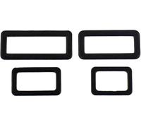 DFGLIK Lot de 5/10 boucles métalliques de 20 à 50 mm pour sangle de sac, fermoir coulissant à trois glissières, sangle pour chien, crochets de réglage de ceinture, 50 mm, 10 pièces, Ap264, noir