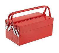 DFGRGRV BoîTe à Alliage D Aluminium Metal Tool Box | 2-Tier 3-Tray Portable Folding Tool Chest Organizer With Handle & Lock Toolbox For Factory Repair Shop