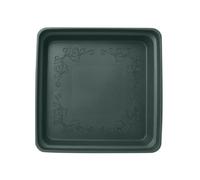 DFGRGRV Coupelle Pot De Fleur Flowerpot Tray Plant Saucer Square High Density Plastic Drip Tray Indoor Outdoor Garden Pots Overwatering Prevention Saucer(Atrovirens 22cm)