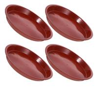 DFGRGRV Coupelle Pot De Fleur Lot de 4 soucoupes Rouges en Plastique for Pots de Fleurs, idéales for bonsaïs et Plantes succulentes