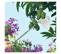 DFGRGRV Cueille Fruit Telescopique Perche télescopique en Acier Inoxydable de 4 m avec Sac de Rangement, Outil de cueillette for vergers et Jardins en Hauteur