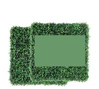 DFGRGRV Gazon Artificiel 36 pièces Panneaux muraux d'herbe Panneaux muraux de haie de buis Toile de Fond de Mur de Gazon Artificiel Verdure avec 100 Attaches zippées