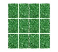 DFGRGRV Gazon Artificiel Haie Artificielle 40x60cm, 12 pièces, décorations de noël, Panneau de Fausses Plantes, Tapis d'herbe de Mariage, décoration Murale de Jardin et d'arrière-Cour, Maison