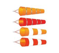 DFGRGRV Manche A Air Girouette réfléchissante for l'extérieur, Anti-Rayures, Coupe-Vent, Fluorescente, 60/80/100CM(Red-White,100cm)