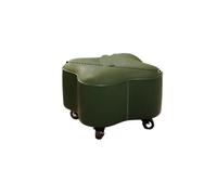 DFGRGRV Tabouret roulettes Tabouret en Cuir PU en Forme de Fleur | Avec roues roulant repose-pieds bas for salon entrée maison utilisation polyvalente(1)