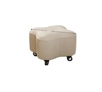 DFGRGRV Tabouret roulettes Tabouret en Cuir PU en Forme de Fleur | Avec roues roulant repose-pieds bas for salon entrée maison utilisation polyvalente(3)