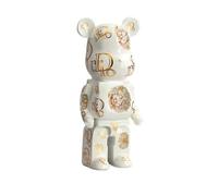 DFGUINXKU Bearbrick, Blocs sur Pied Ours dépôt d'argent Ours Violent Jouet décoration 50 cm Cadeaux pour garçons et Filles(White)
