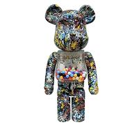 DFGUINXKU Violent Bear Building Blocks Bear, Bearbrick-Inked Figurine Handmade Collection Toy Gift and Fashion Decoration(28cm)