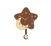 DFHS46JK Décoration Murale Pendulum Wall Clock for Living Room Silent for Home Decor -No Drilling Required pour Le Salon(Grand)