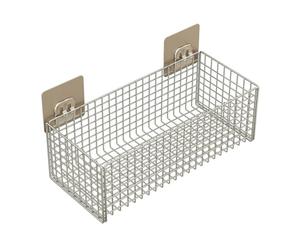 DFHS46JK Étagère de douche Paniers suspendus muraux, support de douche en maille d'acier inoxydable rangement(Silver,Grand)