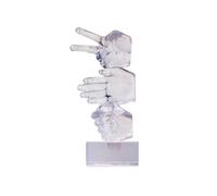 DFHS46JK Statue d'art Sculpture décorative Transparente Moderne et créative représentant Un Geste de la Main - Décoration intérieure Décorations de Table