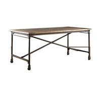 DFHS46JK Table Bureau PC Roulant avec roulettes, Table en Bois de Style Industriel Vintage(L)