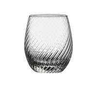 DFHS46JK Verre de cuisine Spiral Strips Stemless Drinking Glasses, Hand Blown Textured Glass Cups for Water, Juice, Iced Tea, Cocktails and Whiskey pour jus de fruits