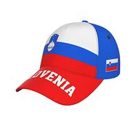 dfjjdhee Casquette de baseball avec drapeau de la Slovénie - Imprimé complet - Pour homme - Patriotisme - Noir, Noir , Taille unique