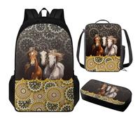 dfjjdhee Sac à dos d'école champignon pour enfants avec sac à déjeuner pour filles de 10 à 12 ans avec joli petit sac à déjeuner, trousse à crayons, fournitures scolaires pour filles de 3e 4e 5e 6e 7e