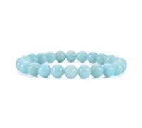 DFJMASFKOL Bracelet élastique en perles de pierres précieuses rondes de 8 mm, 17,8 cm, Pierre