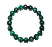 DFJMASFKOL Bracelet émeraude de 10 mm | Perles de cristal vert naturel du chakra du cœur - Bracelet de méditation en pierre précieuse pour l'abondance, l'amour et la chance | Kit d'outils de perles