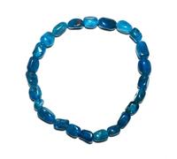 DFJMASFKOL Bracelet en apatite bleue de 6 mm | Bracelet de motivation en perles de cristal naturelles chakra de la gorge - Bijoux spirituels réglables | Kit d'outils de perles - Convient pour les