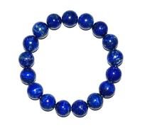 DFJMASFKOL Bracelet en lapis-lazuli de 12 mm | Perles en cristal naturel bleu roi chakra de la gorge et du troisième œil - Bijoux de protection pour la méditation | Kit d'outils de perlage - Convient