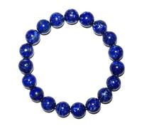 DFJMASFKOL Bracelet lapis-lazuli de 10 mm | Perles en cristal naturel bleu roi chakra de la gorge et du troisième œil - Bijoux de protection pour la méditation | Kit d'outils de perlage - Convient