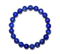 DFJMASFKOL Bracelet lapis-lazuli de 8 mm | Perles naturelles en cristal bleu roi chakra de la gorge et du troisième œil - Bijoux de protection pour la méditation | Kit d'outils de perles - Convient