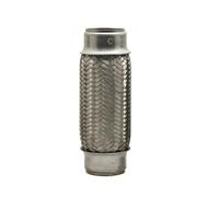 DFJOSF Embout d'échappement Tube D'échappement Télescopique Connexion Flexible Soufflet Tressé Connecteur Tuyau Silencieux en Acier Inoxydable Soudé Universel enjoliveur d'échappement(I.D 76MM-120MM)