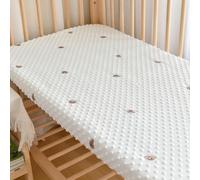 DFLINGA 1 pcs 70x130/60x120 cm Chaud Corail Polaire Bébé Berceau Drap-Housse pour Nouveau-Né Doux Lit Lit Matelas Housse Drap De Lit Bébé Literie