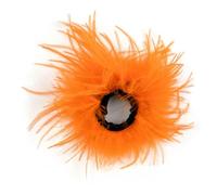 DFLINGA Lot de 2 Paires de Bracelets en Plumes d'autruche Orange avec Plumes pour Femme