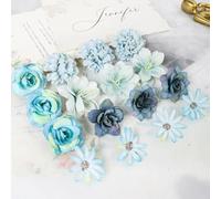 DFLINGA Lot de 48 Roses artificielles en Soie pour décoration d'intérieur, Mariage, Bouquet de mariée, Couronne, Accessoires