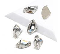 DFLINGA Strass Galactique à Coudre sur Cristal à Dos Plat, Applique à Coudre, Pierres en Verre pour l'artisanat