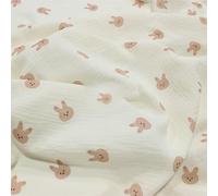 DFLINGA Tissu Double Gaze de Coton 100/200 x 135 cm de Large, Doux et léger, Tissus imprimés, couettes pour bébé, Tissus de Couverture