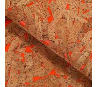 DFLINGA Tissu en Cuir imprimé en liège Naturel, 100 x 135 cm, 0,8 mm d'épaisseur, pour Bagages, Sac à Main, Grain de Bois, Tissu PU décoratif, Accessoires pour Chaussures, Bricolage