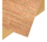 DFLINGA Tissu en liège épais de 135 x 100 cm, 1,2 mm, Grain de liège, pour Meubles, Sac à Main, Portefeuille, Bagages, Chaussures