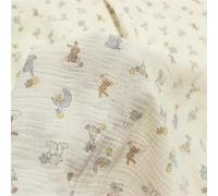 DFLINGA Tissu imprimé Lapin 100/200 * 135cm drapé Coton et Lin Double Gaze crêpe vêtements pour bébé Tissu Jupe pour Femme vêtements de Nuit Tissus