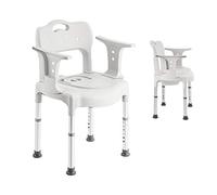 Dfmkll SièGe De Toilette Chaise de Chevet Multifonction de Luxe avec Protection Anti-éclaboussure/Toilette Mobile déodorant à Hauteur réglable Fauteuil de Bain Mobile Cadre de sécurité