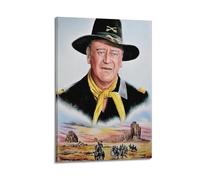DFMY John Wayne Western Papier Peint Poster Art mural sur toile Esthétique Musique et Film Décoration Salon Chambre 20 x 30 cm Style Cadre