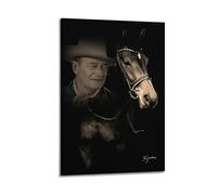 DFMY John Wayne Western Papier Peint Poster Art mural sur toile Esthétique Musique et Film Décoration Salon Chambre 20 x 30 cm Style Cadre