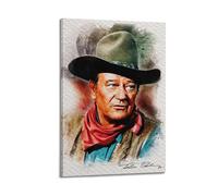 DFMY John Wayne Western Papier Peint Poster Toile Art Mural Esthétique Musique et Film Décoration Salon Chambre 30 x 45 cm Style Cadre