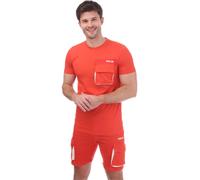 Dfnd London Men's Dfndl Crater Top And Shorts Set Rouge Petit Male