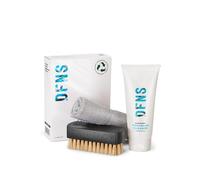 DFNS Footwear Cleaning Kit, comprenant Footwear Cleaner (90ml), Footwear Premium Cleaning Brush, et un chiffon en microfibre, pour l'entretien des chaussures en cuir, daim, nubuck et toile, baskets