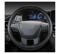 DFOF G Couvre Volant Voiture Housse De Volant en Cuir Microfibre pour Ford pour Ranger 2016 2017 2018 2019 pour Everest 2016 2017 2018 2019 Accessoires Auto Housse Caches Volant(Noir)