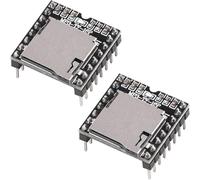 DFPlayer Lot de 2 mini lecteurs MP3 Module audio Voice Decode Board Sound Module Prise en charge de carte TF et lecteur flash USB pour haut-parleur A rduino
