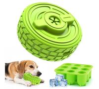 DFQ Jouets interactifs à mâcher pour chien, puzzle durable en forme de pneu avec enrichissement de friandises et support de bâton de nourriture pour les mâcheurs agressifs, lécher et capable de