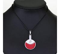 DFRIZ Collier Pendentif Bijoux Collier Anime Populaire Konoha Village Uchiha Clan Symbole Pendentif Mode Cuir Corde Collier Ras du Cou pour Hommes et Femmes Cadeaux