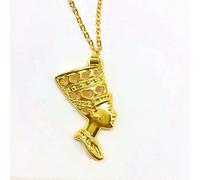 DFRIZ Collier Pendentif Bijoux Collier de la Reine égyptienne Antique Pendentif Égypte Néfertiti Tête Portrait Bijoux