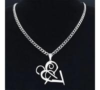 DFRIZ Collier Pendentif Bijoux Mikelangelo Loconte Mozart l'Opera Rock Collier Chaîne à Pointes Collier Bijoux Lettre