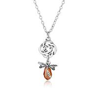 DFRIZ Collier Pendentif Bijoux Outlander écossais Iris Celtique éternité Noeud Croix Libellule écossais Irlandais gaélique Pendentif Collier chaîne Bijoux