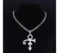 DFRIZ Collier Pendentif Bijoux RIP Memorial Symbol Love Logo Colliers Steampunk Le minimalisme Artiste Love Symbol Prince Collier